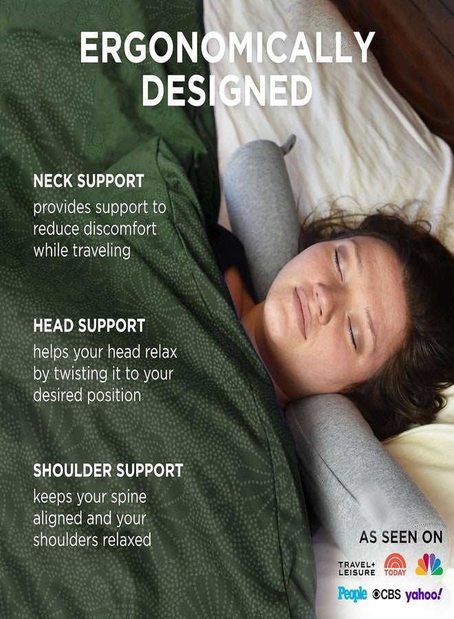 Zipron Twist Memory Foam Travel Pillow for Airplanes - Travel Neck Pillow for Sleeping - Airplane Pillow for Neck Support, Chin, Lumbar and Leg - Adjustable, Bendable Neck Roll Pillow - Image 4